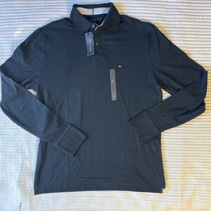 Tommy Hilfiger Men's Dark Blue Long Sleeve Polo